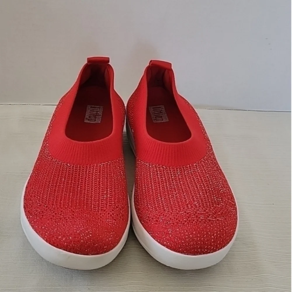 Fitflop Womens Uberknit Slip On BallerinaFlats Classic Red US Size 7 H95-203 - Picture 1 of 5